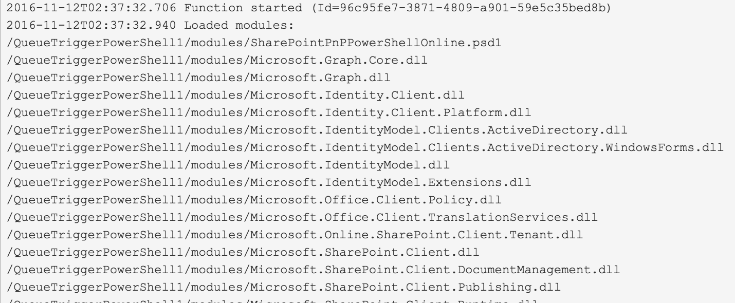 Function loads modules