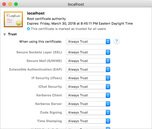 install ssl on localhost for mac