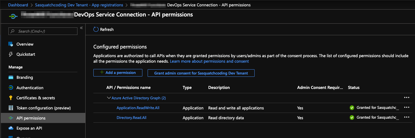 Grant Admin Consent to Azure AD Apps in Azure Pipelines